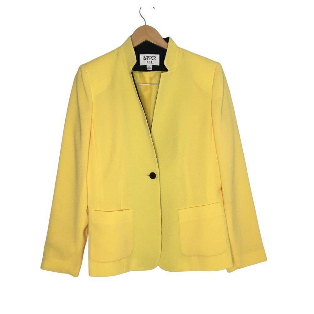 Kasper blazer yellow/black size 8